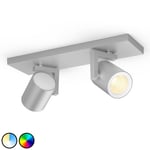 Philips Hue Argenta -LED-spotti, 2-lamp., alu