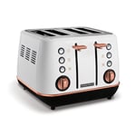 Morphy Richards Evoke 4 Slice Toaster Special Edition 240115 White and Rose Gold Four Slice Toaster