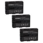 EXTENSILO 3x Batteries compatible avec Hasselblad HV appareil photo, reflex numérique (1900mAh, 7,2V, Li-ion)