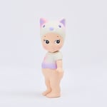 Sonny Angel Körsbärsblomsserie Nattversion Söt Animefigur Prydnadspresenter Samling Kawaii Dock Cartoonfigur Leksaksmodell Calico Cat