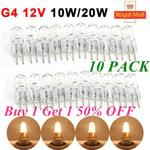 G4 10x Halogen Bulbs Capsule Lamps Light Lamp 10 20w Watt 12v Volt 2 Pin Uk