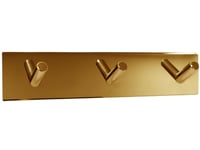 Home&Gt It® Självhäftande Klädkrok Med 3 Krokar 20 X 4 Cm Polerad Mässing