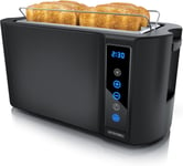 Arendo - 4 Slice Long Slot Toaster - Touch Panel - Remaining Time Display...