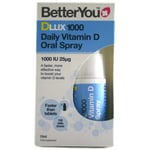 BetterYou  DLux 1000 Daily Vitamin D Oral Spray - 15 ml.     FREE P&P
