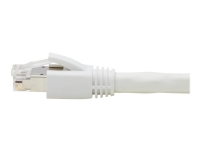 Eaton Tripp Lite Series Cat8 25G/40G Certified Snagless Shielded S/FTP Ethernet Cable (RJ45 M/M), PoE, White, 6 ft. (1.83 m) - Patch-kabel - RJ-45 (hane) till RJ-45 (hane) - 1.829 m - S/FTP - CAT 8 - hakfri, fast - vit