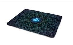 Neon Om Symbol Mouse Mat Pad - Peace Yoga Spiritual Blue Computer Gift #15902
