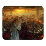 Mousepad Computer Notepad Office Digital of Fantasy Medieval Environment Landscape in Hell Larva Home School Game Player Computer Worker Inch