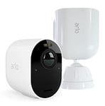 Arlo Ultra 2 Outdoor Smart Home Security Camera CCTV Add on and FREE Security Mount bundle - white, With Free Trial of Arlo Secure Plan