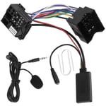 Bil Bluetooth 5.0 Aux-kabel Handsfree-mikrofon Mobiltelefon Gratis samtalsadapter för Peugeot Citroen C2 C5 RD4 Praktisk,
