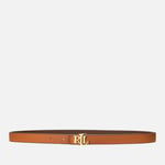 Lauren Ralph Lauren Women's Reversible 20 Skinny Belt - Lauren Tan/Dark Brown - S