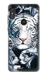 White Tiger Case Cover For Motorola One Power, Moto P30 Note