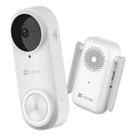 EZVIZ DB2 Battery-Powered Video Doorbell Kit (White)