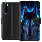 OnePlus Nord Svart Plånboksfodral Blå Varg