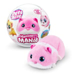 Pets Alive Hamster Mania by ZURU, Pink Hamster, Pet Nurture, Soft Toy, Real Alive, 20+ Sounds Interactive, Electronic Pet, Ages 3+ (Pink)