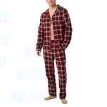 Björn Borg 2P Core Loungewear Pyjama Set Long Sleeve Svart/Röd bomull Small Herr