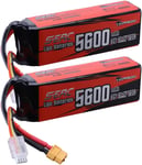 SUNPADOW 11.1V 3S Lipo Battery 5600Mah 70C with XT60 Connector Rechargeable for 