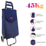 45Kg Shopping Cart Trolley Lightweight Folding Waterproof 2 Wheel Luggage Bag