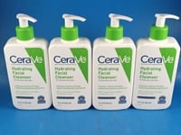 CeraVe Hydrating Facial Cleanser 16 oz for Daily Face Washing - LOT OF  4 PACKS