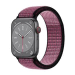 Nylon klokkerem Apple Watch 9 (45mm) - True Berry