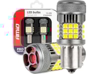 Led-Lampor Canbus Pro Series 1156 Ba15s P21w R10w R5w 36X3030 Smd Fan Vit 12V 24V Amio-03722
