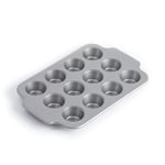 KitchenAid Bakeware Plateau à Mini Muffins 12 Moules en Acier Aluminisé Sans PFAS Antiadhésif, Va au Four, Va au Lave-Vaisselle, Gris