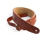 YAMAHA RightOn Backbeat Leather Guitar & Bass Strap Colour: Woody