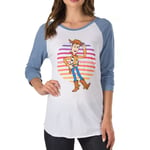 T-Shirt Blanc/Bleu Femme Vans Woody