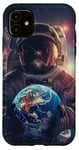Coque pour iPhone 11 Astronautes Galaxie Espace Planètes Espace Astronaute
