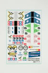 Tamiya 40521 TamTech-Gear Flag Sticker/Decal Set, (GB01/GB02/GB03/GT01), NIP