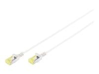 Digitus Slim - Patch-Kabel - Rj-45 (Hane) Till Rj-45 (Hane) - 2 M - Utp - Cat 6A - Halogenfri, Formpressad, Hakfri - Grå