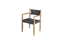 Cane-line Royal stol Teak med mörkgrå sits 