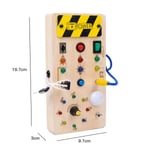1 st Music Montessori Busy Board Aktivitetstavla i trä med 8 LED