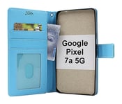 New Standcase Wallet Google Pixel 7a 5G (Ljusblå)