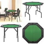 Pokerbord för 8 spelare hopfällbart 108x108x75 cm grön - Pokerbord - Poker Bord - Home & Living