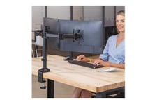 Fellowes Reflex Dual Monitor Arm monteringssæt - justerbar arm - for 2 skærme - sort, RAL 9017