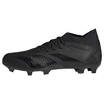 adidas Mixte Predator Accuracy.3 Firm Ground Boots Chaussures Football (FG), Noir(Core Black/Core Black/FTWR White), 40 EU