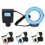 143 Ring Flash, 48 Macro LED Ring Flash Light with Flash Diffuser, Universal Adapter Rings for Canon Nikon Fuji Pentax Olympus and Other DSLR Cameras