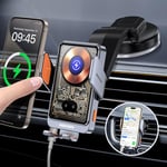 NOHON Support Telephone Voiture Induction：15W Chargeur Induction Voiture avec Clip Ventilation, Qi Chargeur sans Fil Voiture Rotation 360°, Compatible avec iPhone/Samsung/Xiaomi/Oppo/Huawei