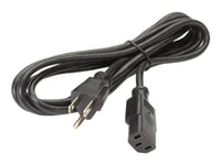 Black Box Power Cord 5-15P To C13, 6.5-Ft. - Strömkabel - Nema 5-15 (Hane) Rak Till Power Iec 60320 C13 Rak - Ac 125 V - 10 A - 2 M - Tvinnad - Svart - Förenta Staterna