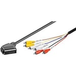 Scart / RCA adapter kabel 1,5m