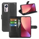 Xiaomi 12 Lite PU Wallet Case Black