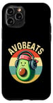 iPhone 11 Pro Dj Avocado With Headphones For Men Boys Women Kids Case