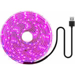 LED växtlampa 5V, LED trädgårdsodling blomningslampa, Växlampa för växter fullspektrum 2835 SMD med USB, Inomhus växttillväxtljusremsa (2