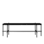 Gubi - TS Console - 1 hyllplan, Ben: Svart metall, Skiva: Nero Marquina - Avlastningsbord - GamFratesi - Svart - Metall/Sten