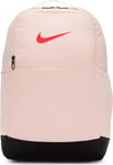 Nike Unisex Backpack Nk Brsla M Bkpk - 9.5 (24L), Guava Ice/Black/Bright Crimson, DH7709-838, MISC, Guava Ice/Black/Bright Crimson, 24 Lang, Sports