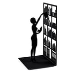 Bokstöd Biblioteket Svart Metall Balvi