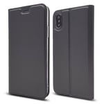 Plånbok Iphone X / 8 Plus Mobilskal Elegance (svartgrå)
