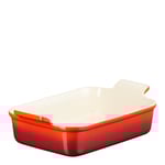 Le Creuset - Heritage Rektangulär Form 32 cm Cerise