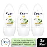 Dove Roll-On Deo Go Fresh 48H Long Lasting Frgrance Anti-Perspirant, 3x50ml