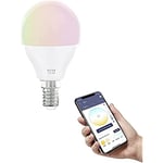 EGLO connect.z Smart Home E14 LED light bulb, P45, ZigBee lightbulb, app and voice control, dimmable, RGB, white tunable light (warm – cool white), 470 lumen, 5 watt